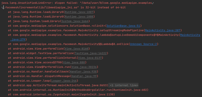 unsatisfied link error