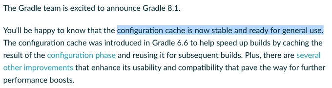 configuration cache stable